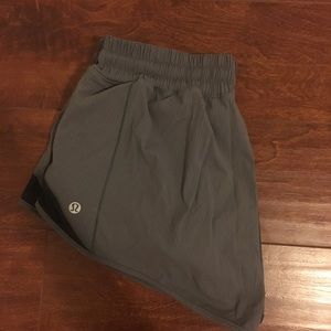 Lululemon grey hotty hot shorts size 6